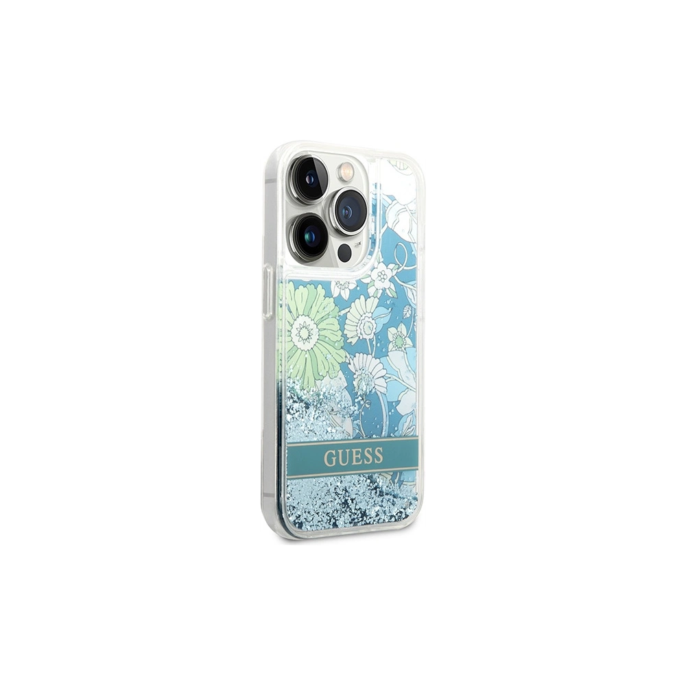 Hurtownia GSM - Etui Guess GUHCP14XLFLSN Apple iPhone 14 Pro Max zöld/green hardcase Flower Liquid Glitter - GUE2266 - {ean13} - Hurt