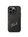 Wholesale Karl Lagerfeld KLHCP14LCSSK Apple iPhone 14 Pro hardcase black Signature Logo Cardslot - KLD1224 - {ean13} - Hurt