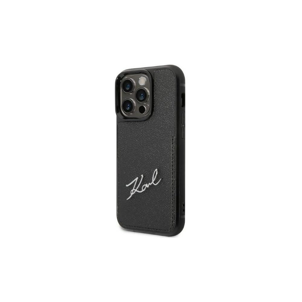 Hurtownia GSM - Case Karl Lagerfeld KLHCP14LCSSK Apple iPhone 14 Pro Hardcase schwarz/black Signature Logo Kartenfach - KLD1224 - {ean13} - Hurt