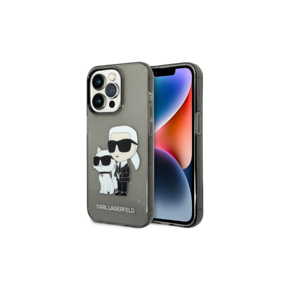 Wholesale Karl Lagerfeld KLHCP14LHNKCTGK Apple iPhone 14 Pro black hardcase IML GLIT NFT Karl&Choupette - KLD1227 - {ean13} - Hurt