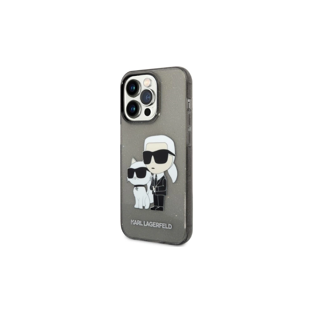 Wholesale Karl Lagerfeld KLHCP14LHNKCTGK Apple iPhone 14 Pro black hardcase IML GLIT NFT Karl&Choupette - KLD1227 - {ean13} - Hurt