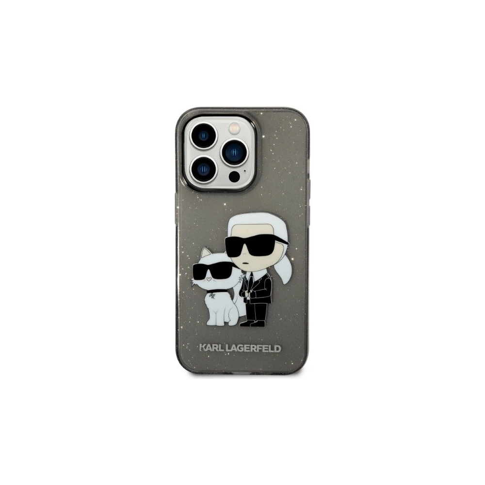 Wholesale Karl Lagerfeld KLHCP14LHNKCTGK Apple iPhone 14 Pro black hardcase IML GLIT NFT Karl&Choupette - KLD1227 - {ean13} - Hurt