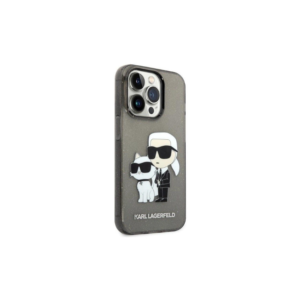 Wholesale Karl Lagerfeld KLHCP14LHNKCTGK Apple iPhone 14 Pro black hardcase IML GLIT NFT Karl&Choupette - KLD1227 - {ean13} - Hurt