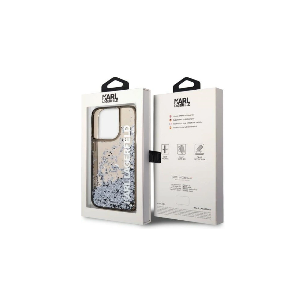 Hurtownia GSM - Etui Karl Lagerfeld KLHCP14LLCKVK Apple iPhone 14 Pro černý/black hardcase Liquid Glitter Elong - KLD1229 - {ean13} - Hurt