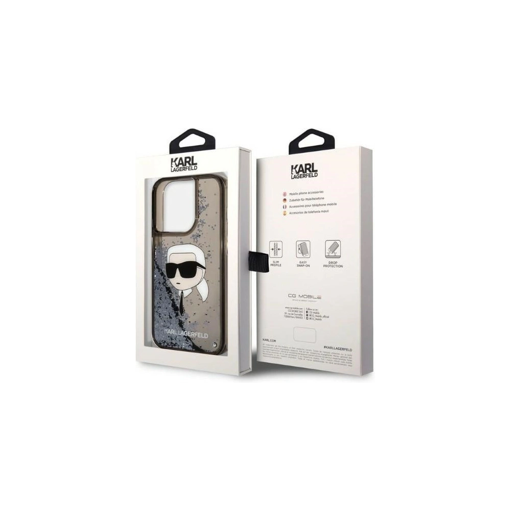 Hurtownia GSM - Etui Karl Lagerfeld KLHCP14LLNKHCK Apple iPhone 14 Pro černý/black hardcase Glitter NFT Karl Head - KLD1231 - {ean13} - Hurt