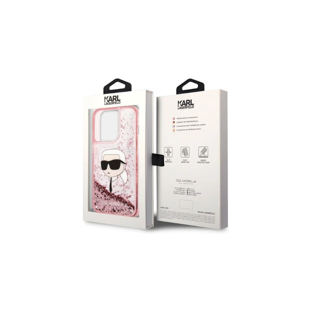 Hurtownia GSM - Case Karl Lagerfeld KLHCP14LLNKHCP Apple iPhone 14 Pro rosa/pink Hardcase Glitter NFT Karl Head - KLD1232 - {ean13} - Hurt