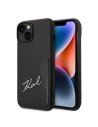 Case Karl Lagerfeld KLHCP14MCSSK Apple iPhone 14 Plus / 15 Plus Hardcase schwarz/black Signature Logo Kartensteckplatz