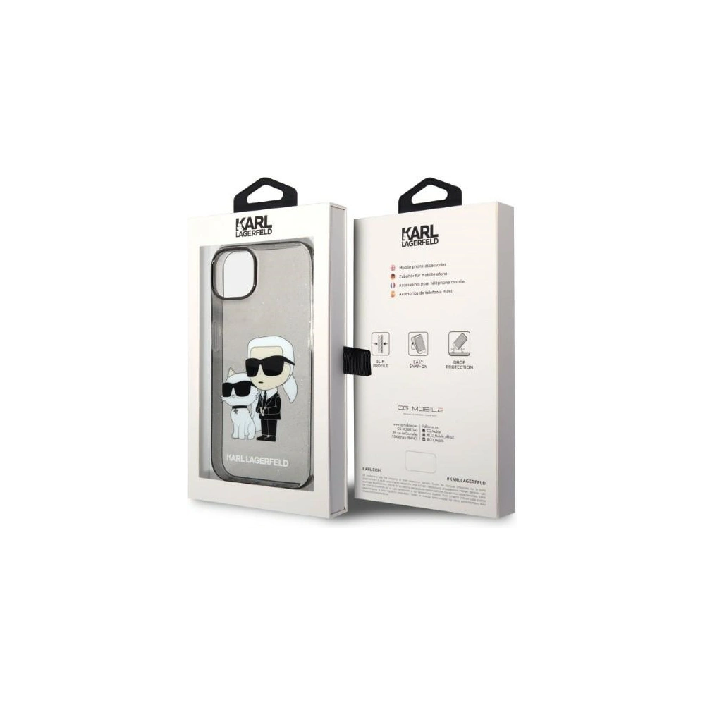 Hurtownia GSM - Etui Karl Lagerfeld KLHCP14MHNKCTGK Apple iPhone 14 Plus / 15 Plus černý/black hardcase IML GLIT NFT Karl&Choupette - KLD1235 - {ean13} - Hurt