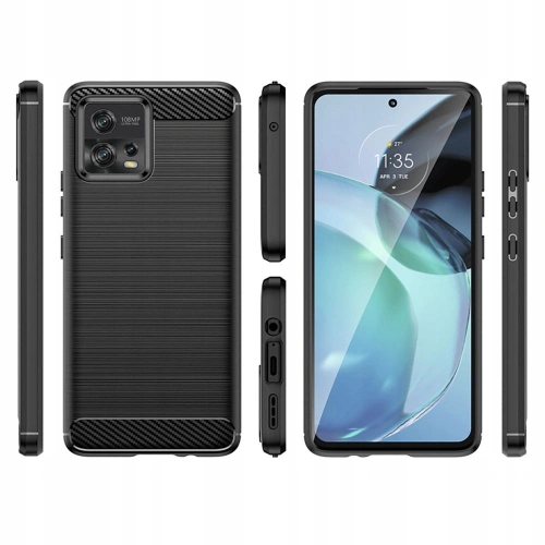 Etui Tech-Protect TPUCarbon Motorola Moto G72 Black