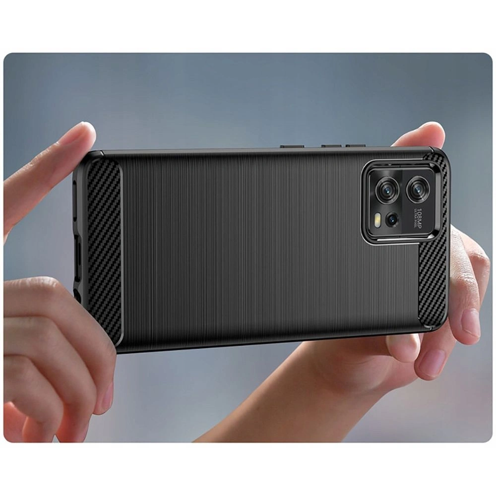 Hurtownia GSM - Etui Tech-Protect TPUCarbon Motorola Moto G72 černé - THP1536 - {ean13} - Hurt