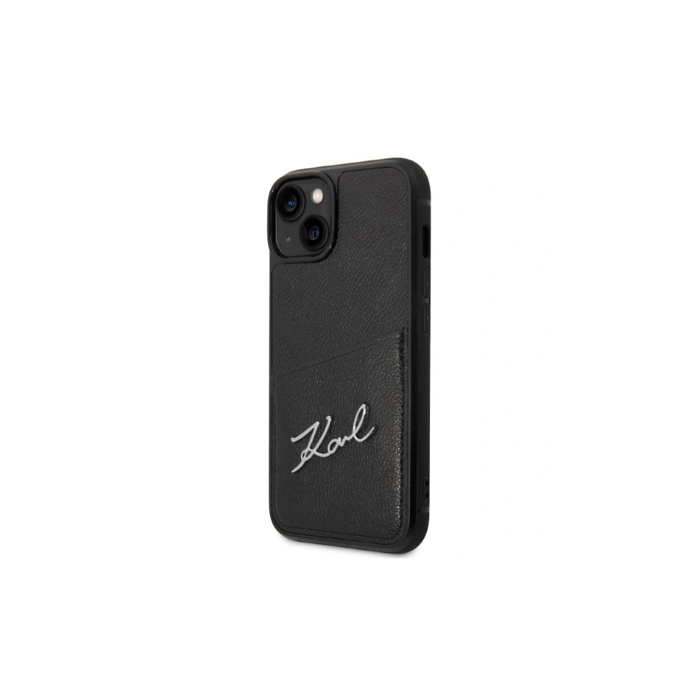 Hurtownia GSM - Case Karl Lagerfeld KLHCP14SCSSK Apple iPhone 14 Hardcase schwarz/black Signature Logo Kartenfach - KLD1239 - {ean13} - Hurt