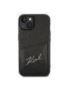 Hurtownia GSM - Etui Karl Lagerfeld KLHCP14SCSSK Apple iPhone 14 hardcase fekete/black Signature Logo Kártyafogó - KLD1239 - {ean13} - Hurt
