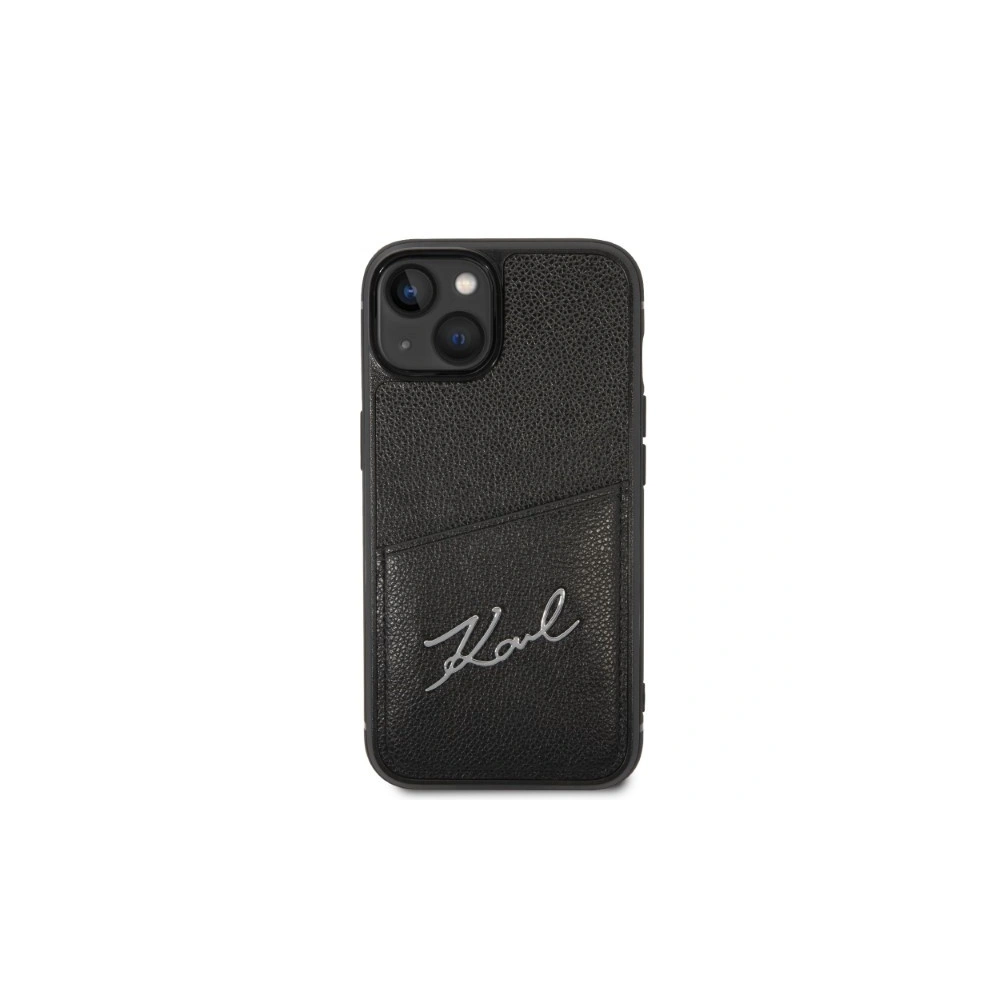 Hurtownia GSM - Etui Karl Lagerfeld KLHCP14SCSSK Apple iPhone 14 hardcase fekete/black Signature Logo Kártyafogó - KLD1239 - {ean13} - Hurt