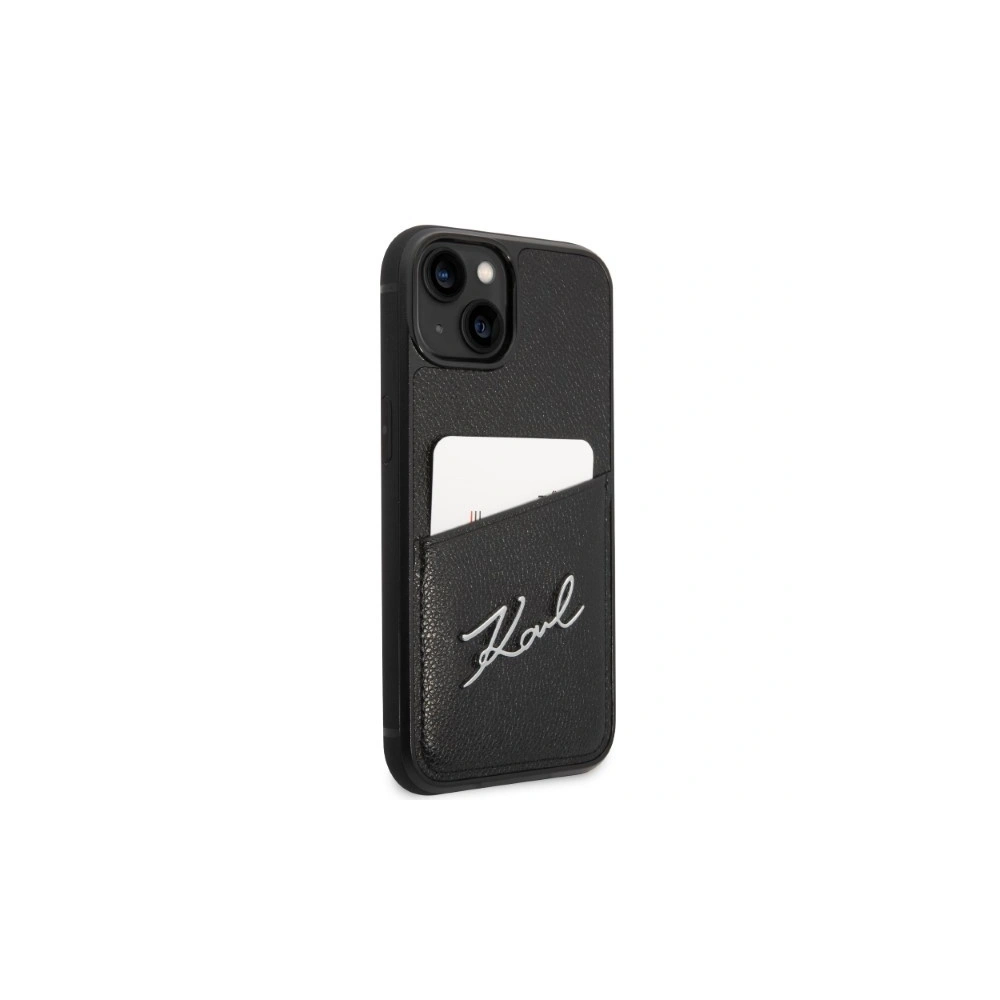 Hurtownia GSM - Etui Karl Lagerfeld KLHCP14SCSSK Apple iPhone 14 hardcase fekete/black Signature Logo Kártyafogó - KLD1239 - {ean13} - Hurt