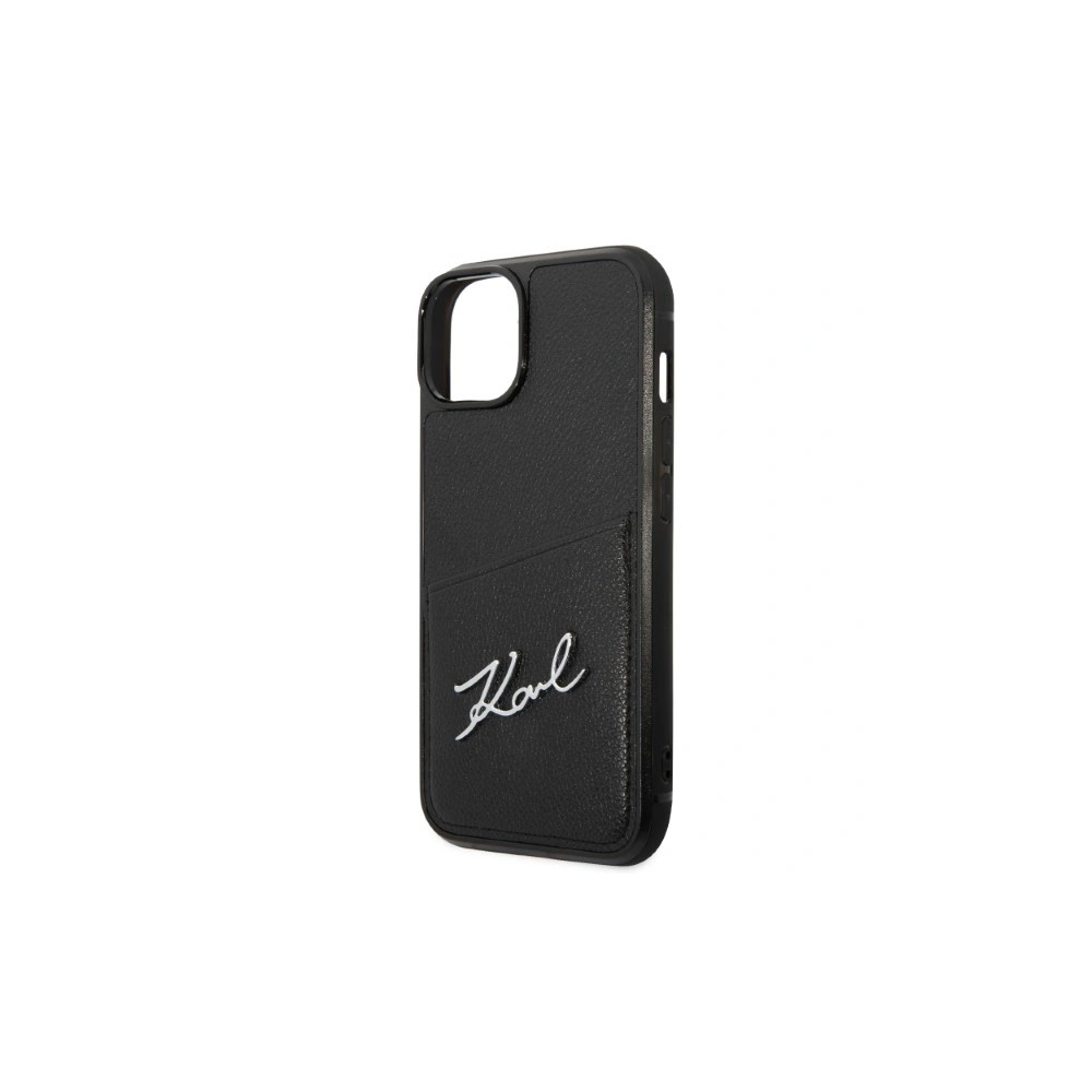 Hurtownia GSM - Case Karl Lagerfeld KLHCP14SCSSK Apple iPhone 14 Hardcase schwarz/black Signature Logo Kartenfach - KLD1239 - {ean13} - Hurt
