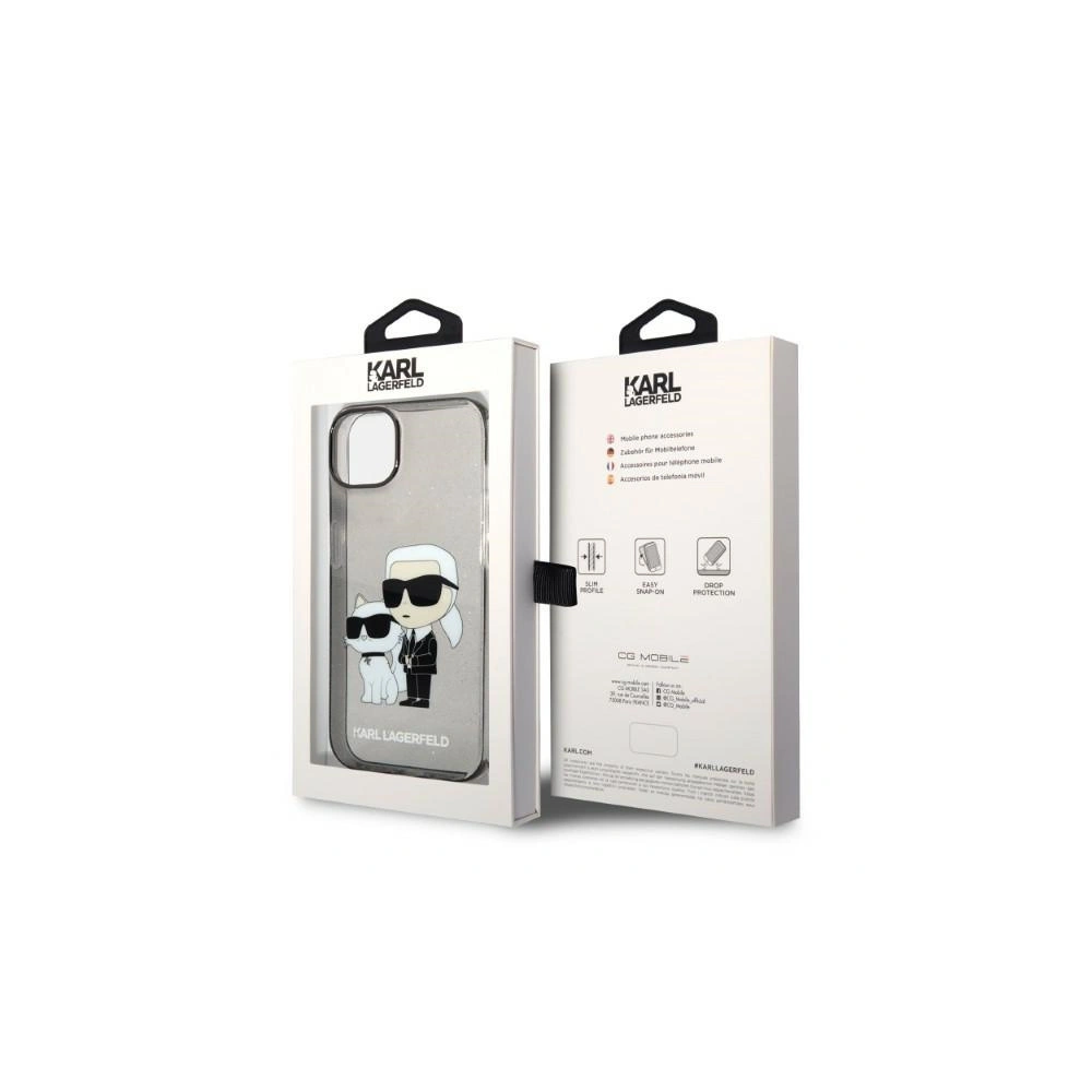 Hurtownia GSM - Case Karl Lagerfeld KLHCP14SHNKCTGK Apple iPhone 14 schwarz/black Hardcase IML GLIT NFT Karl&Choupette - KLD1241 - {ean13} - Hurt
