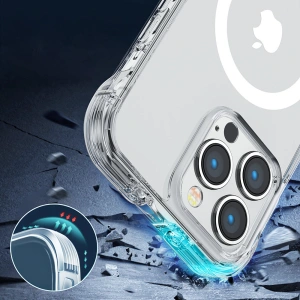 Etui Joyroom Magnetic Defender MagSafe Apple iPhone 14 przezroczysty