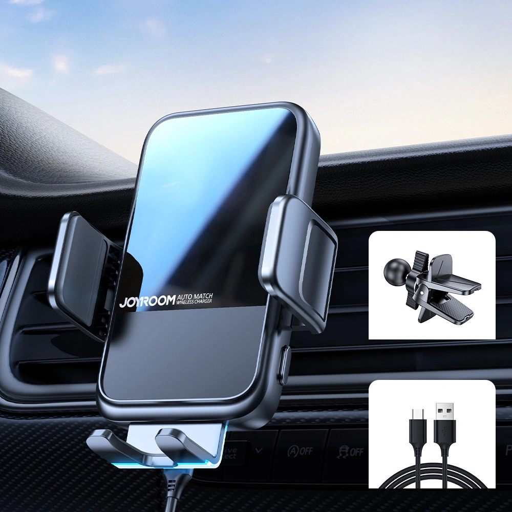 Wholesale Joyroom 15W Qi Car Mount Holder Wireless Charger Air Vent black (JR-ZS298 air vent) - JYR523 - {ean13} - Hurt