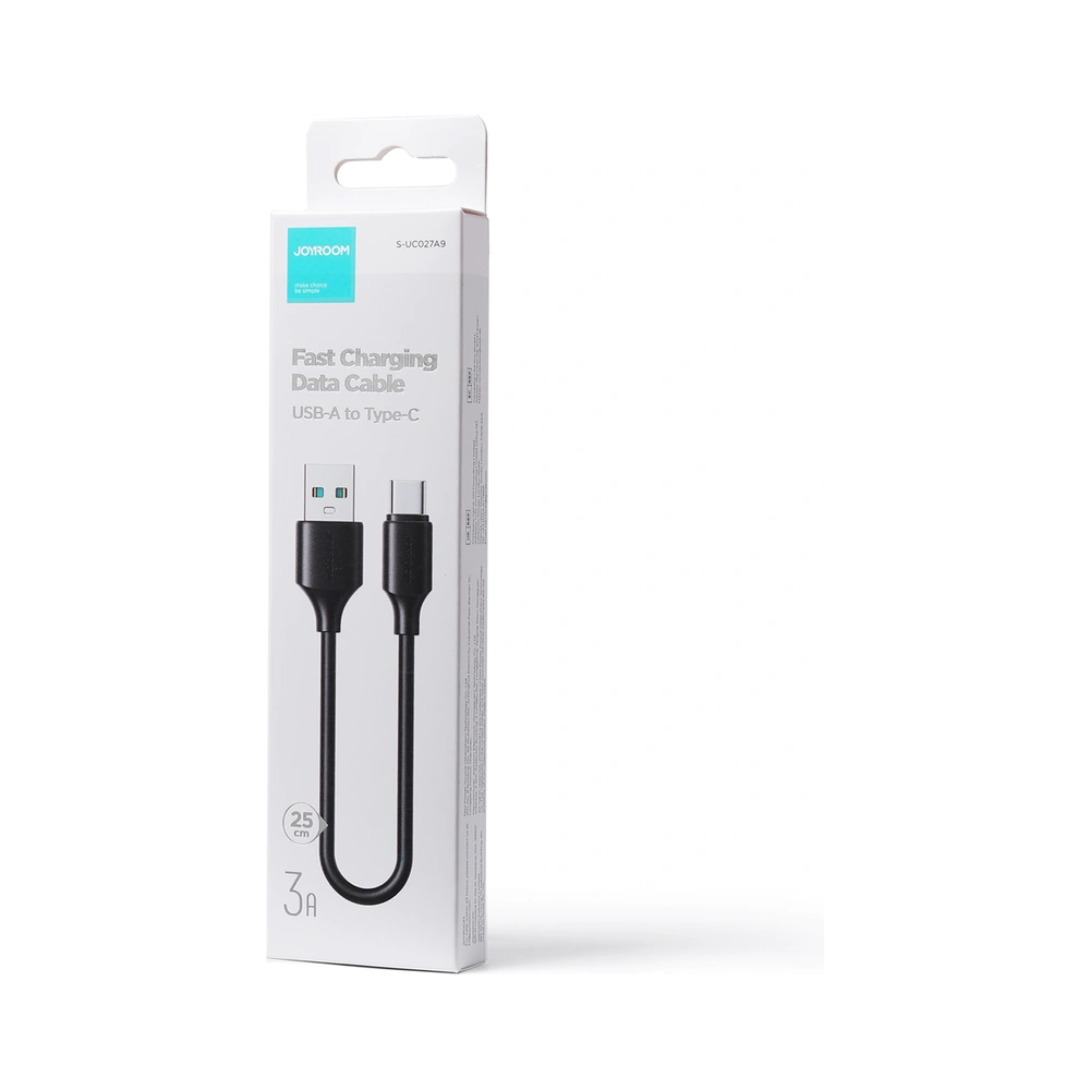 Hurtownia GSM - Kábel Joyroom USB/USB-C 3A 0,25 m fekete (S-UC027A9) - JYR526 - {ean13} - Hurt