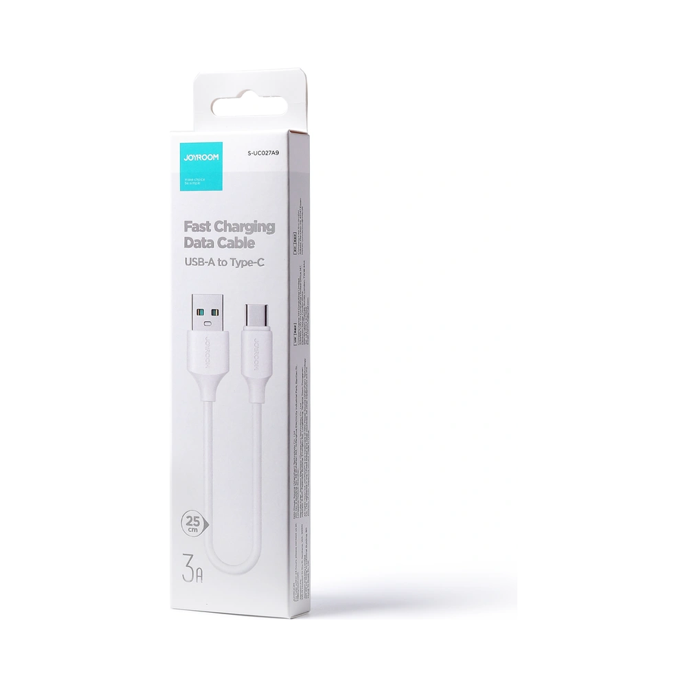Hurtownia GSM - Kábel Joyroom USB/USB-C 3A 0,25m fehér (S-UC027A9) - JYR527 - {ean13} - Hurt