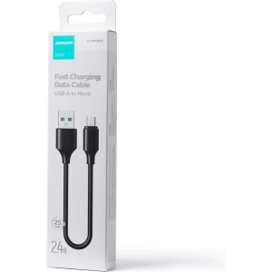 Kabel Joyroom USB/microUSB 480Mb/s 2.4A 0.25m czarny (S-UM018A9)