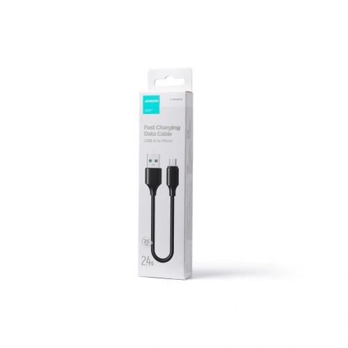 Kabel Joyroom USB/microUSB 480Mb/s 2.4A 0.25m czarny (S-UM018A9)