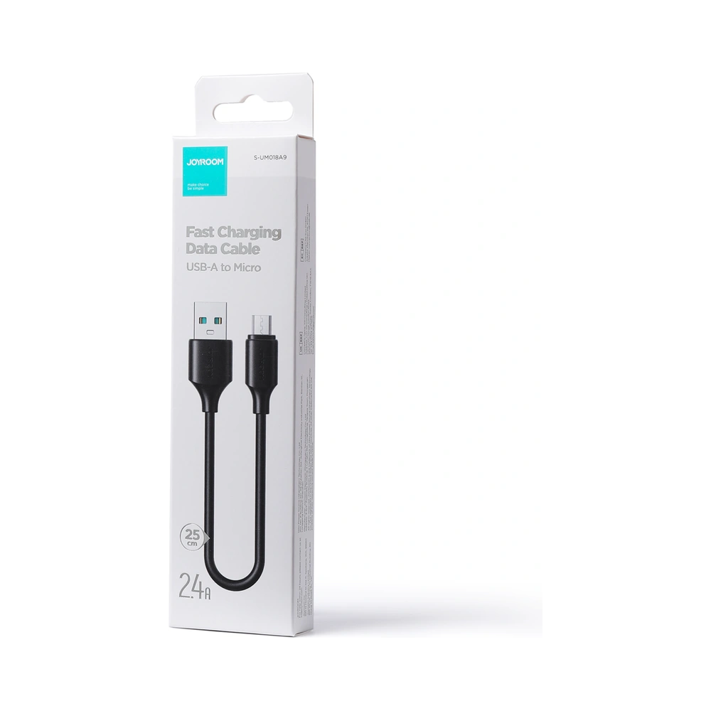 Hurtownia GSM - Cablul Joyroom USB/microUSB 480Mb/s 2.4A 0.25m negru (S-UM018A9) - JYR538 - {ean13} - Hurt