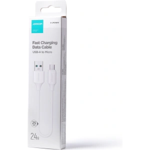 Kabel Joyroom USB/microUSB 480Mb/s 2.4A 0.25m biały (S-UM018A9)