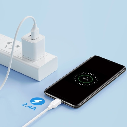 Kabel Joyroom USB/microUSB 480Mb/s 2.4A 0.25m biały (S-UM018A9)