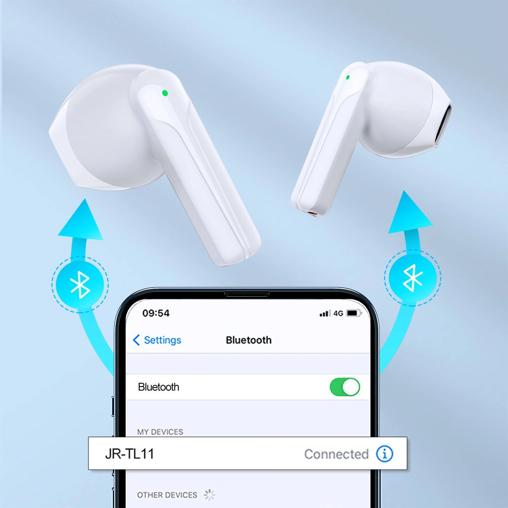Hurtownia GSM - Vezeték nélküli TWS Joyroom ENC IPX4 Bluetooth 5.3 fehér (JR-TL11) - JYR552 - {ean13} - Hurt