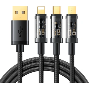 Hurtownia GSM - Kábel Joyroom 3w1 USB-USB-C/Lightning/microUSB 3,5A 1,2m fekete (S-1T3015A5) - JYR554 - {ean13} - Hurt