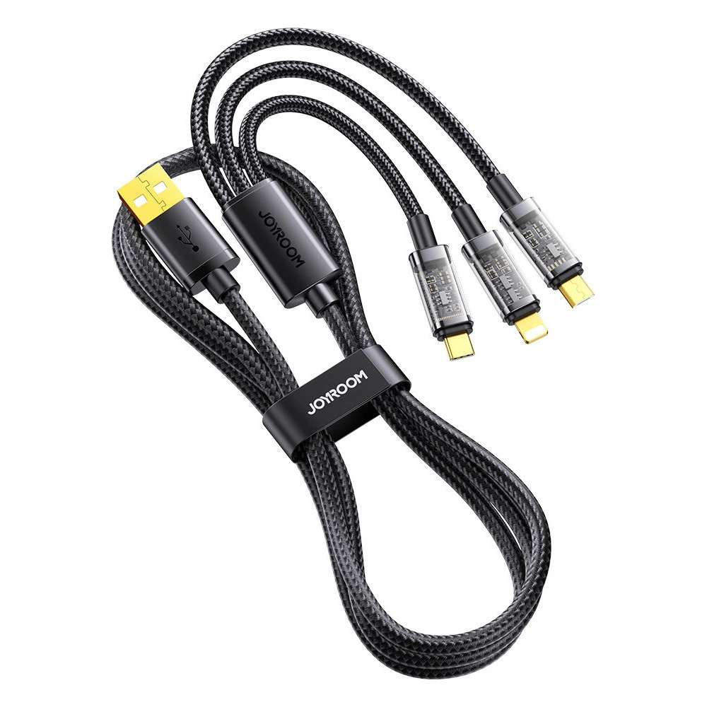 Hurtownia GSM - Kabel Joyroom 3w1 USB-USB-C/Lightning/microUSB 3,5A 1,2m schwarz (S-1T3015A5) - JYR554 - {ean13} - Hurt