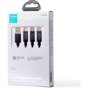 Hurtownia GSM - Kábel Joyroom 3w1 USB-USB-C/Lightning/microUSB 3,5A 1,2m fekete (S-1T3015A5) - JYR554 - {ean13} - Hurt