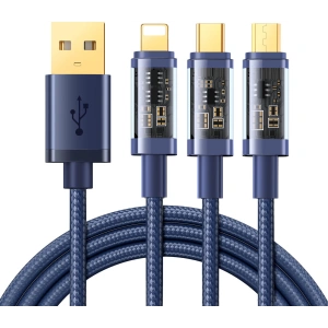 Hurtownia GSM - Kábel Joyroom 3w1 USB-USB-C/Lightning/microUSB 3,5A 1,2m kék (S-1T3015A5) - JYR555 - {ean13} - Hurt