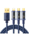 Kábel Joyroom 3w1 USB-USB-C/Lightning/microUSB 3,5A 1,2m kék (S-1T3015A5)