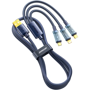 Hurtownia GSM - Kábel Joyroom 3w1 USB-USB-C/Lightning/microUSB 3,5A 1,2m kék (S-1T3015A5) - JYR555 - {ean13} - Hurt