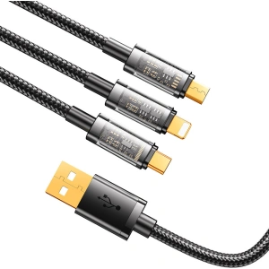 Hurtownia GSM - Kábel Joyroom 3w1 USB-USB-C/Lightning/microUSB 3,5A 1,2m kék (S-1T3015A5) - JYR555 - {ean13} - Hurt