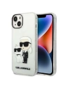 Etui Karl Lagerfeld KLHCP14SHNKCTGT Apple iPhone 14 transparentní tvrdý kryt IML GLIT NFT Karl&Choupette