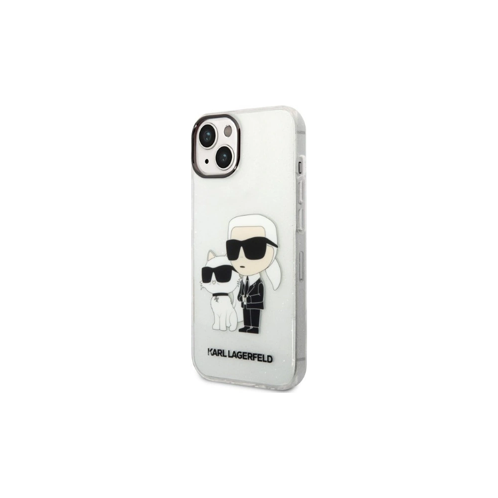 Hurtownia GSM - Etui Karl Lagerfeld KLHCP14SHNKCTGT Apple iPhone 14 transparentní tvrdý kryt IML GLIT NFT Karl&Choupette - KLD1242 - {ean13} - Hurt