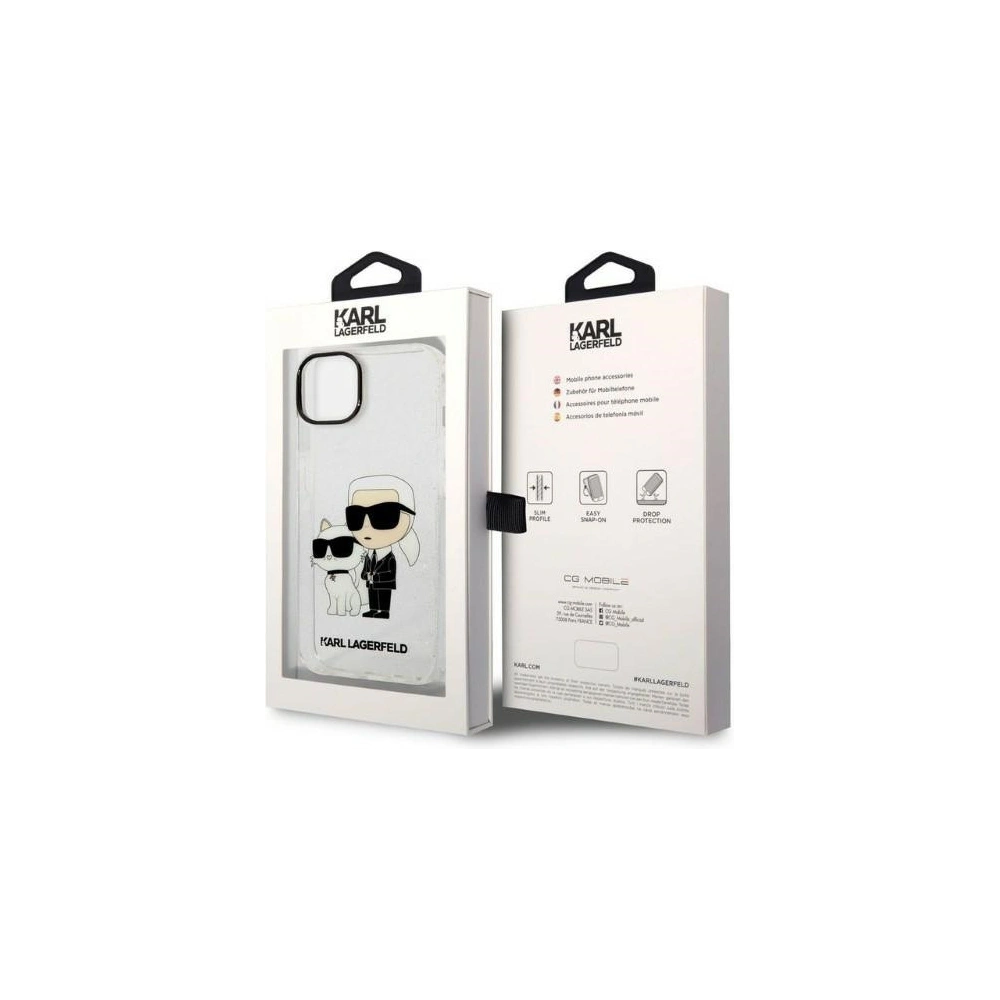 Wholesale Karl Lagerfeld KLHCP14SHNKCTGT Apple iPhone 14 transparent hardcase IML GLIT NFT Karl&Choupette - KLD1242 - {ean13} - Hurt