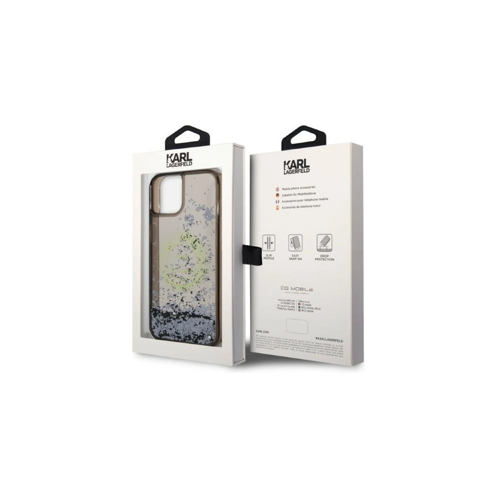 Hurtownia GSM - Etui Karl Lagerfeld KLHCP14SLCRSGRK Apple iPhone 14 černý/black hardcase Liquid Glitter RSG - KLD1243 - {ean13} - Hurt