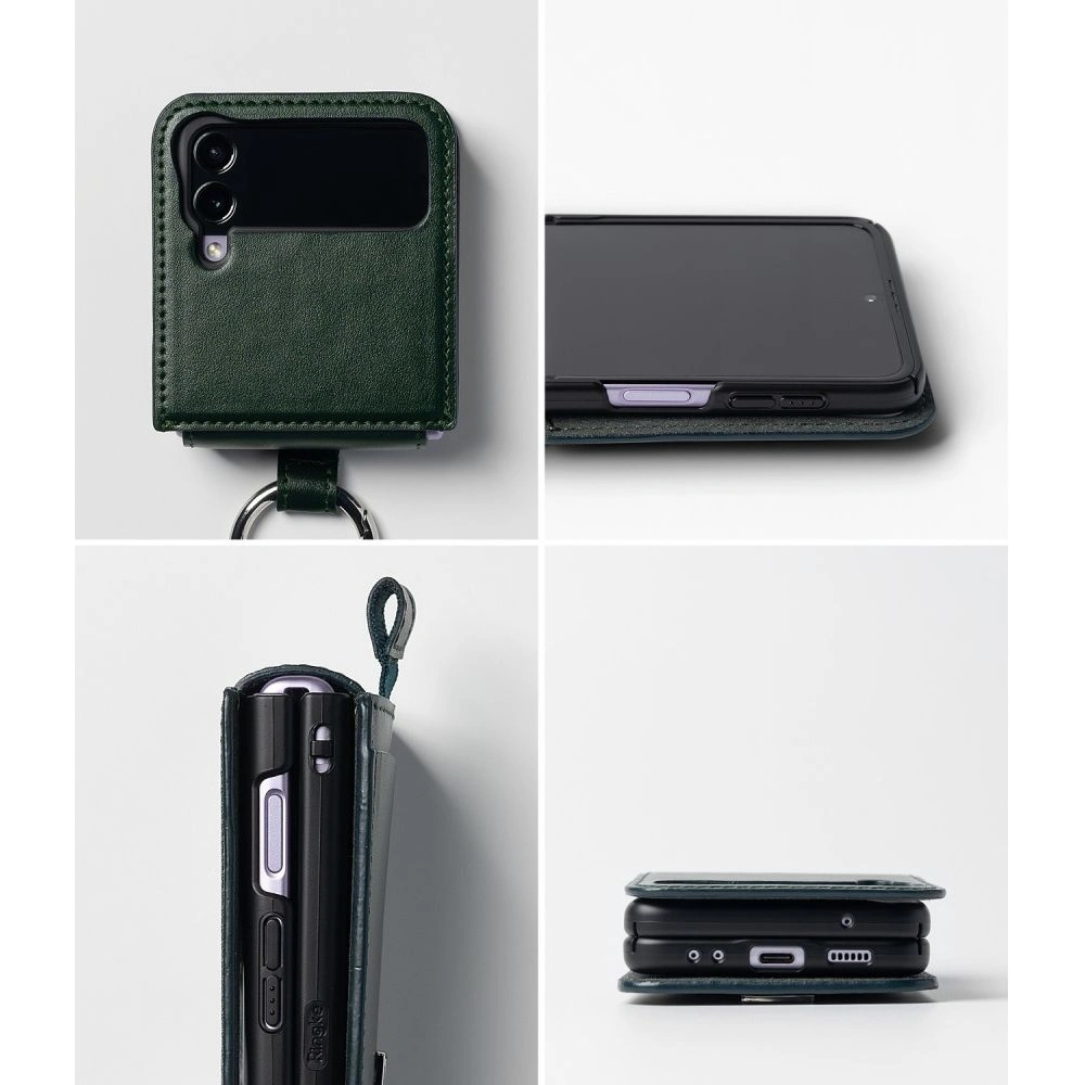 Hurtownia GSM - Etui Ringke Signature Folio Samsung Galaxy Z Flip 4 Tmavě zelená - RGK1717 - {ean13} - Hurt