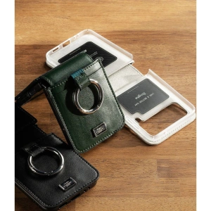 Wholesale Ringke Signature Folio Samsung Galaxy Z Flip 4 Dark Green - RGK1717 - {ean13} - Hurt