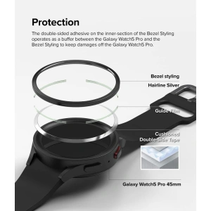 Hurtownia GSM - Nakládka Ringke Bezel Styling Samsung Galaxy Watch 5 Pro 45mm Nerezová černá - RGK1719 - {ean13} - Hurt