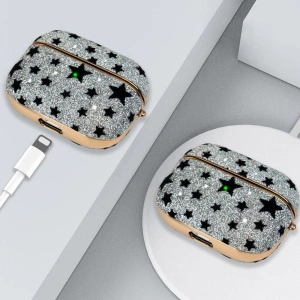 Etui Kingxbar Black Star Case Apple AirPods Pro czarny
