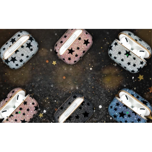 Etui Kingxbar Black Star Case Apple AirPods Pro czarny