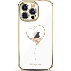 Etui Kingxbar Wish Swarovski Apple iPhone 13 Pro Max złoty