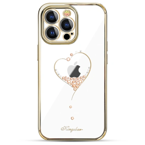 Etui Kingxbar Wish Swarovski Apple iPhone 13 Pro Max złoty
