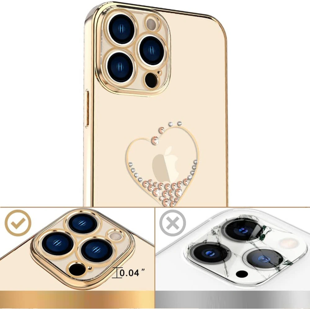 Hurtownia GSM - Etui Kingxbar Wish Swarovski Apple iPhone 13 Pro Max arany - KGX479 - {ean13} - Hurt