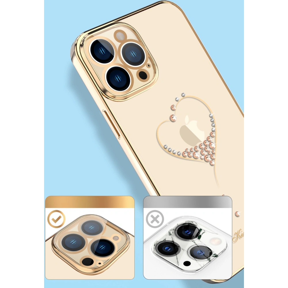 Hurtownia GSM - Etui Kingxbar Wish Swarovski Apple iPhone 13 Pro Max auriu - KGX479 - {ean13} - Hurt